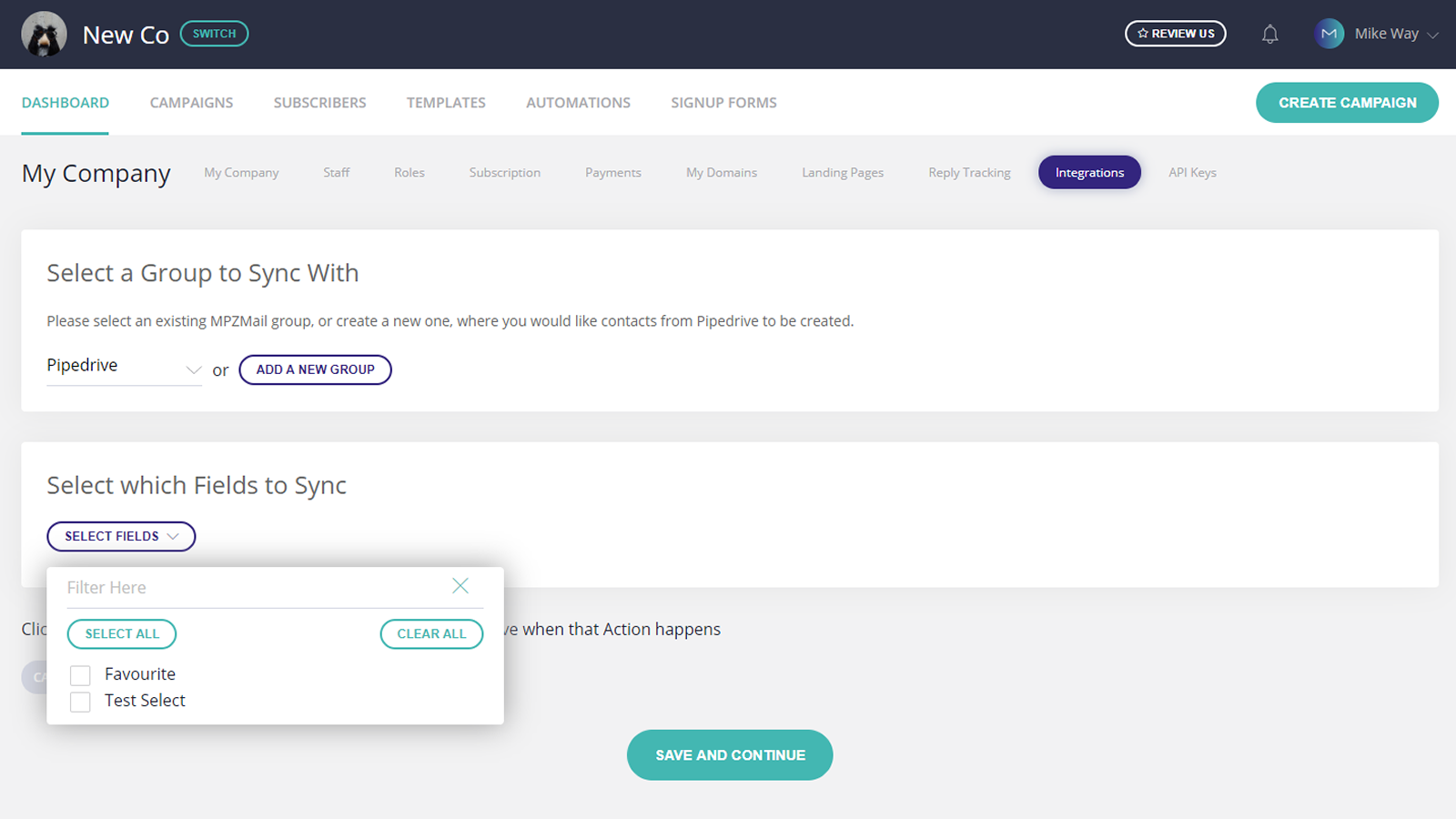 Pipedrive Integration Screenshot
